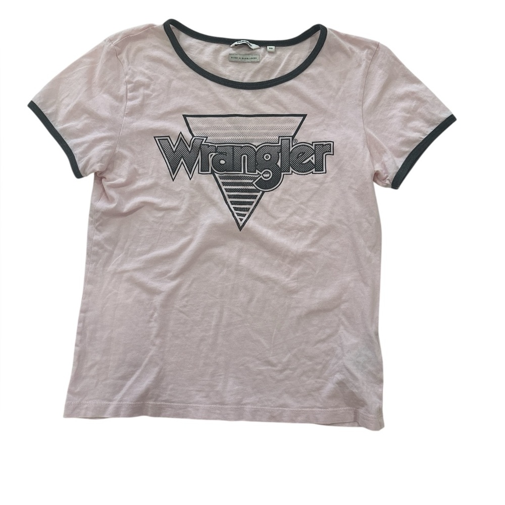 Wrangler Light Pink Tee with Graphic Logo sz XS